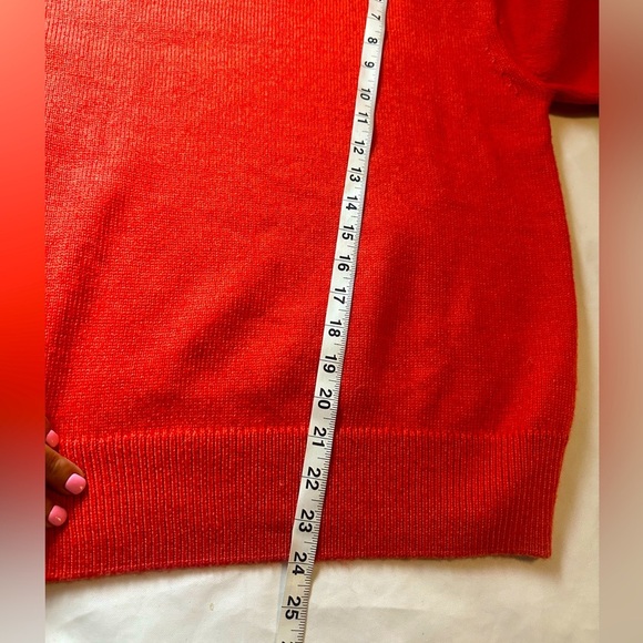 brand: H&M, knitted sweater, orange color, size: S - Picture 8 of 13